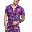 European and American men's summer short-sleeved suit