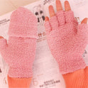 women's winter multi-functional half finger gloves