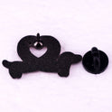 دبوس شارة الحيوانات الأليفة من Dachshund Love Brooch