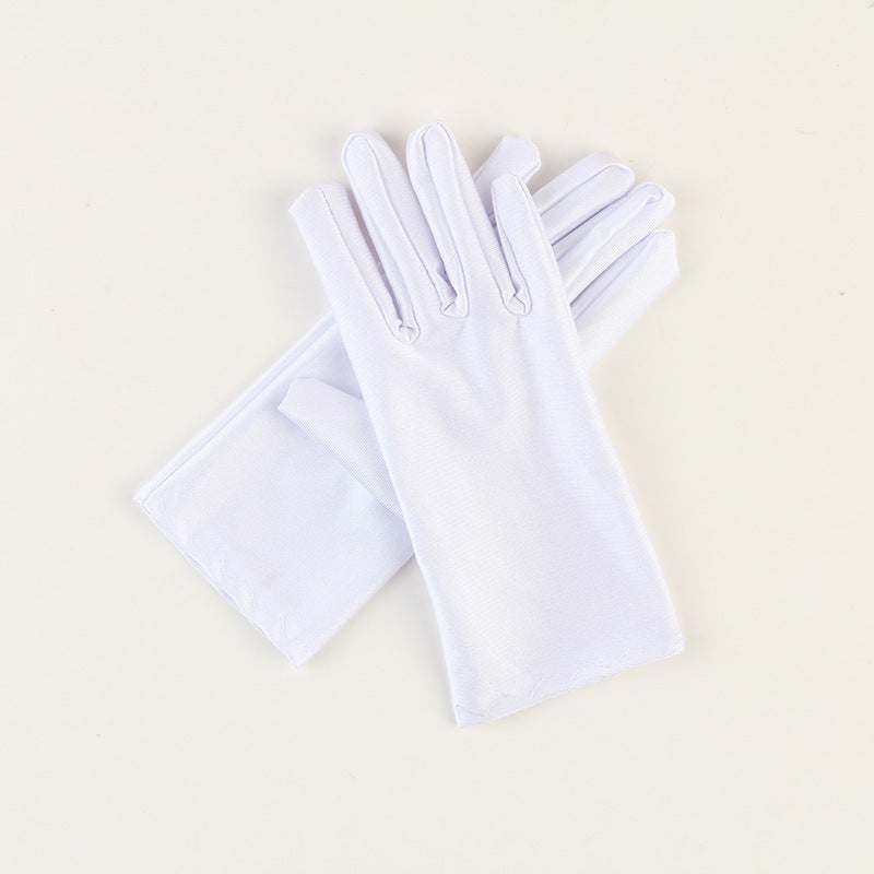 Acrylic High Elasticity Solid Color Sunscreen Gloves For UV Protection