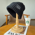 Big Face Makes Face Look Smaller Woolen Cap Warm Female