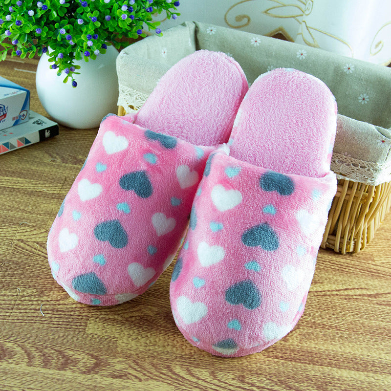 Five. The new cashmere love angle heart cotton slippers, indoor slippers 4.5 yuan Cixi cotton slippers factory wholesale