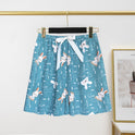 Women's Cotton Silk Pajama Pants Summer Thin Shorts Loose Casual