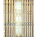 Crown European Embroidery Cloth Mesh Curtains Living Room Bedroom Simple