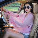 Korean embroidered chiffon sun protection clothing shawl