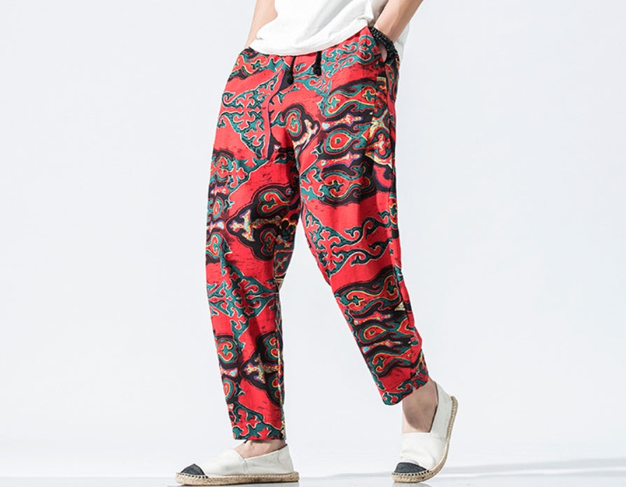 Chinese style small foot lantern nine pants