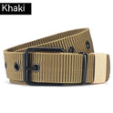 Lengthened Porous Pin Buckle Canvas Belt Men And Women Universal Belt