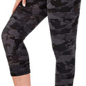 Slimming Cropped Pants High Waist Print Leggings