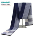 New Men's Winter Warm Cashmere-like Striped Business Scarf For Young People