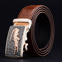 Men's Cowhide Automatic Buckle Waist Belt