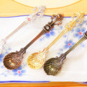 Creative Retro Pattern Alloy Stirring Dessert Spoon