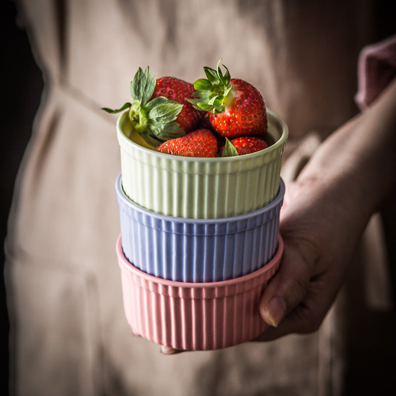 New Nordic style ceramic baking bowl with lid