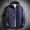 Men's Hooded Cotton Jacket Short Lightweight Cotton Coat