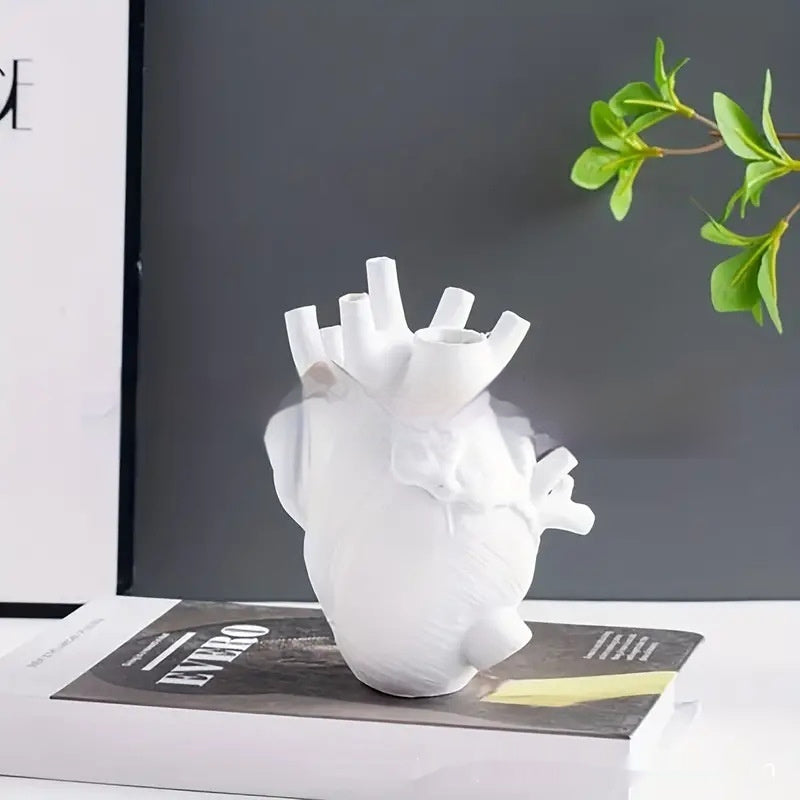 Heart Flower Pot Arrangement Resin Crafts Statue Ornaments