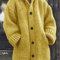 Mid-length sweater new cardigan hooded jacket