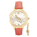 Straps Round Diamond-Inlaid Notes Ladies Watch