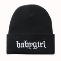 Embroidered Knitted Hat Warm Pullover Hip Hop