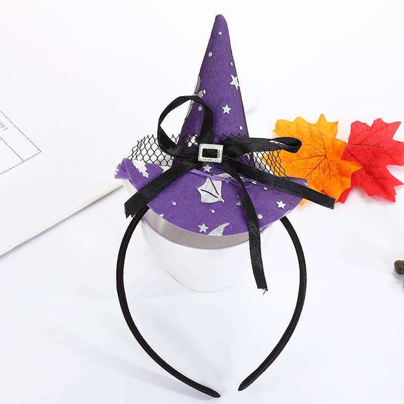 Halloween Witch Hat Headband Holiday Children Props Party Hair Accessories