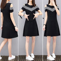 Women's Fashion Slim Off Shoulder Mid Length Dress