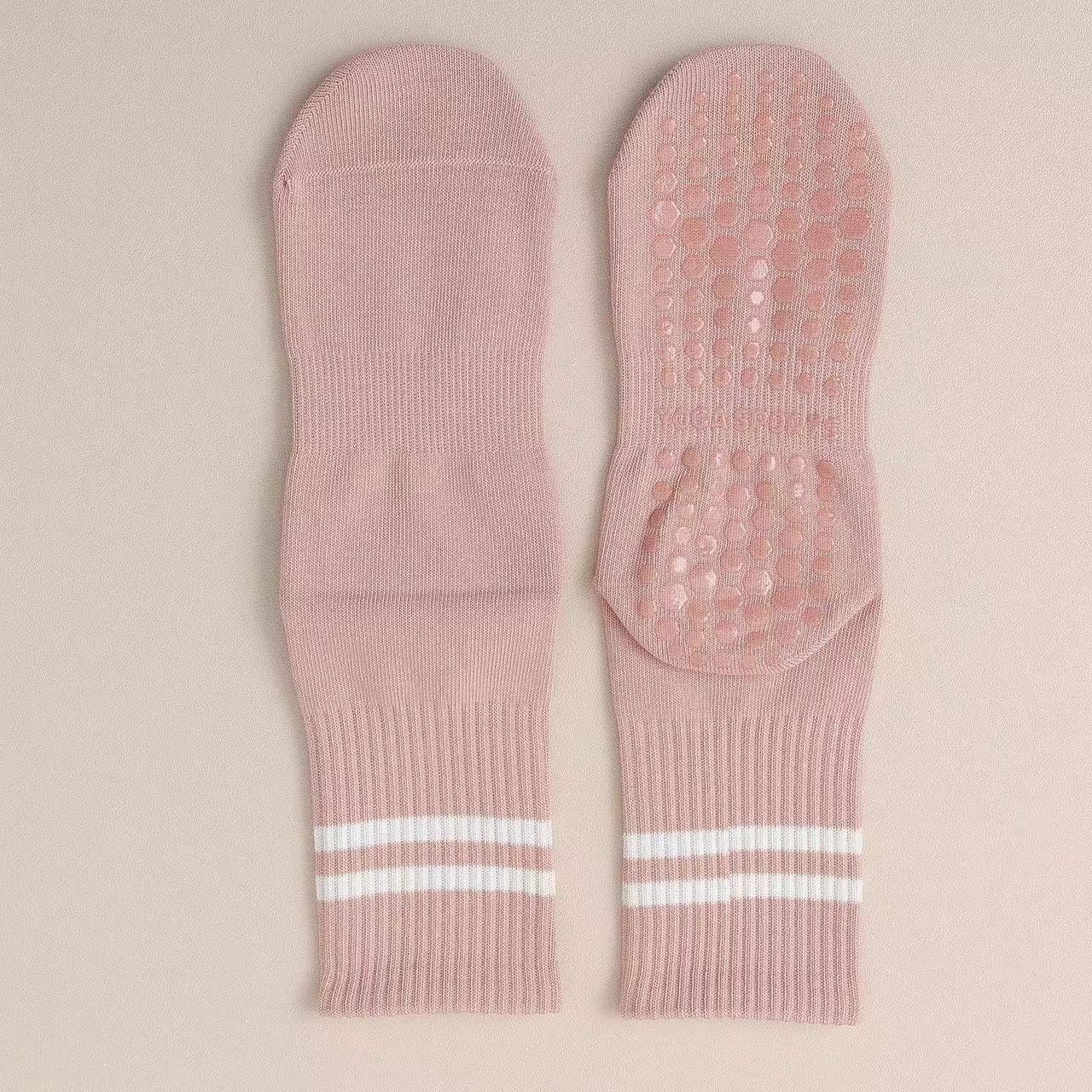 Non-slip Toe Mid-calf Length Two-bar Socks