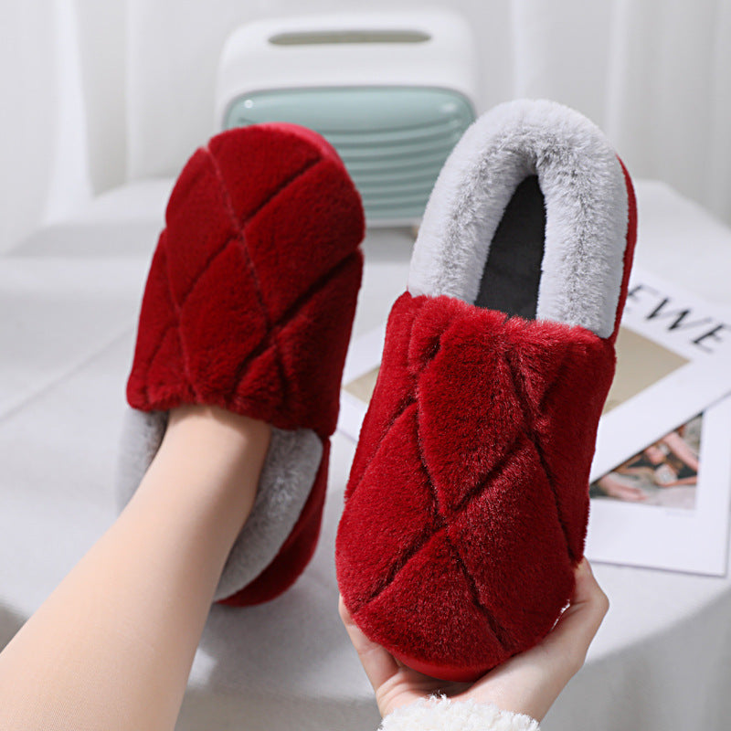 Simple Non-slip Woolen Floor Slippers With Soft Soles