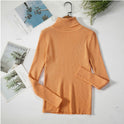 All-match Solid Color Slim Slimming Turtleneck High-neck Warm Long-