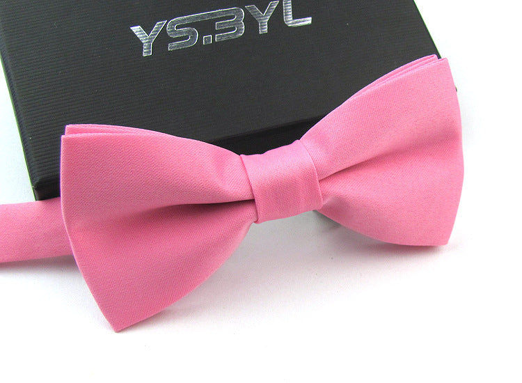 Matte Men's Solid Color Wedding Bow Tie Gentleman Polyester