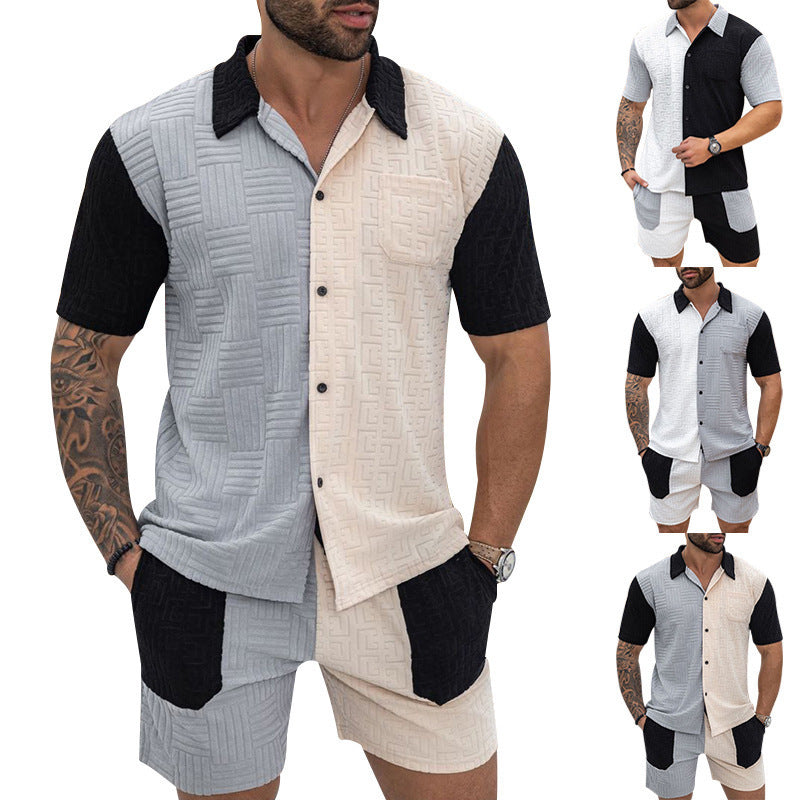 Men's Short Sleeve Plus Size Suit