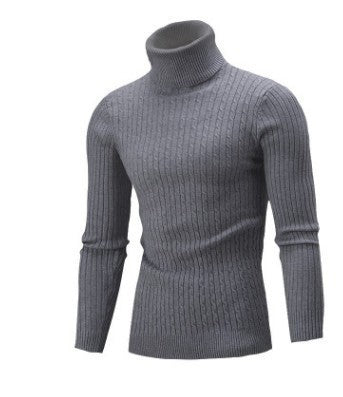 Men's Turtleneck Long Sleeve Sweater Casual Sweater Top