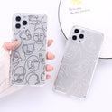 Face art line color painting mobile phone case