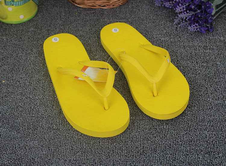 Summer explosions deer flip-flops flat sandals and slippers solid color ladies new couple candy color beach shoes