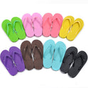 Summer explosions deer flip-flops flat sandals and slippers solid color ladies new couple candy color beach shoes