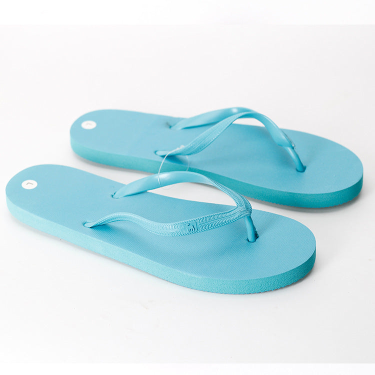 Summer explosions deer flip-flops flat sandals and slippers solid color ladies new couple candy color beach shoes