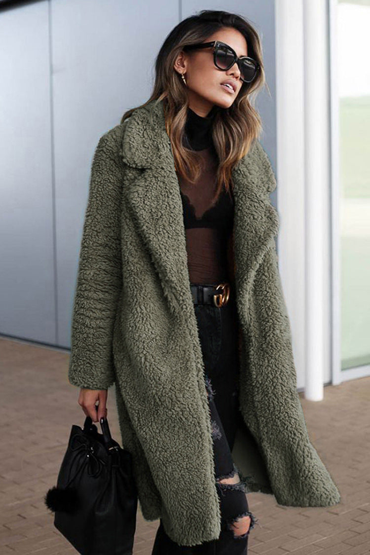 Woolen long coat