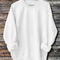 Men's Solid Color Light Plate Long Sleeved Sweatshirt