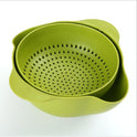 Kitchen Laundry Organizer Thickening Home Kitchen Plastic Rice Friut Bowl Washing Rice Sieve Basin Washing Basket