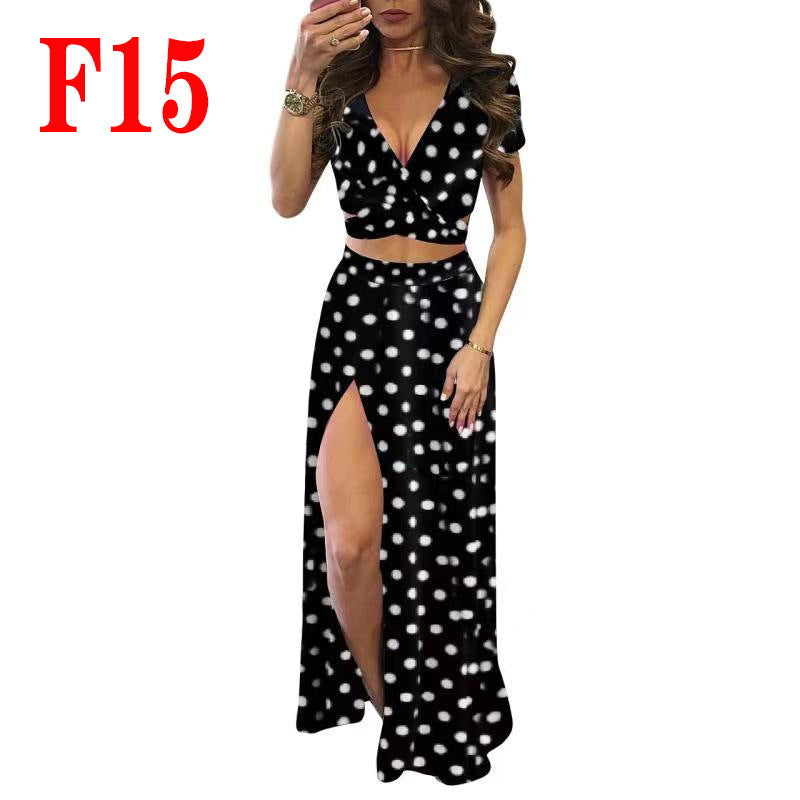 Printed Floral Dress Two-piece Suit For Women