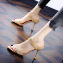 New Fairy Style Fashion Net Red Stiletto High Heel Sandals