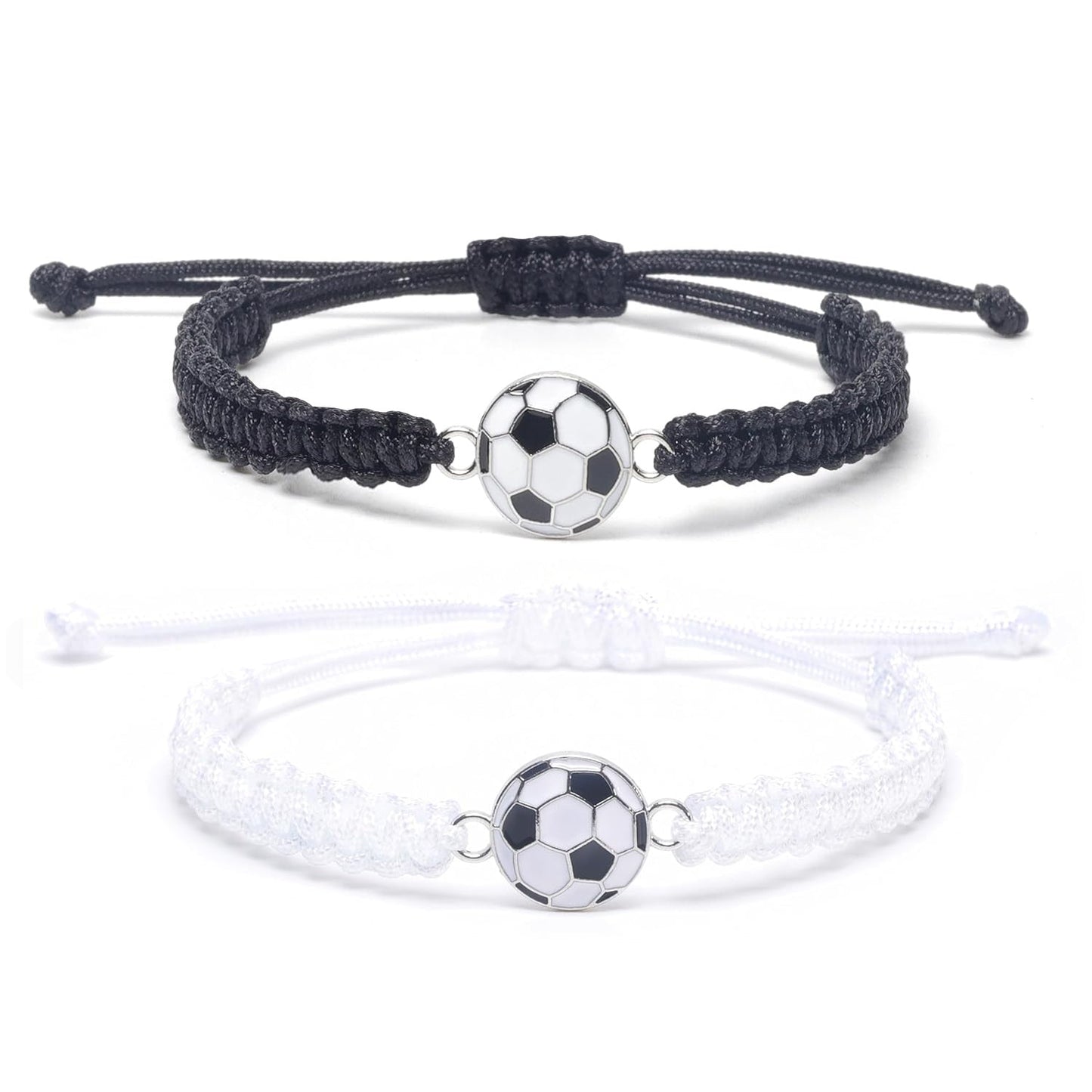 Braided Sport Bracelets, Sports Accessories Adjustable, Baseball, Volleyball, Basketball, Soccer, Football Jewelry For Fans, Ideal For Birthday Or Halloween Gifts