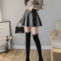 PU Leather Skirt High Waist Slimming Skirt