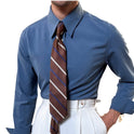 Long Sleeve Business Casual Large Pointed Collar Slim Fit Inner Wear Shirt Men