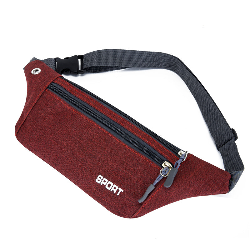 New Waterproof Oxford Cloth Casual Waist Bag Thin Section Close-fitting Running Sports Men