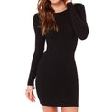 Autumn And Winter New Round Neck Slim Super Soft Long Sleeve Bottoming Dress