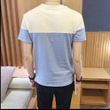 Fashion Slim Man's Bottom Shirt With Half Sleeve