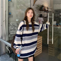 Loose striped sweatshirt