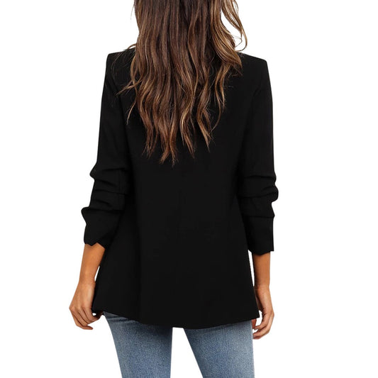 Solid color long sleeve jacket