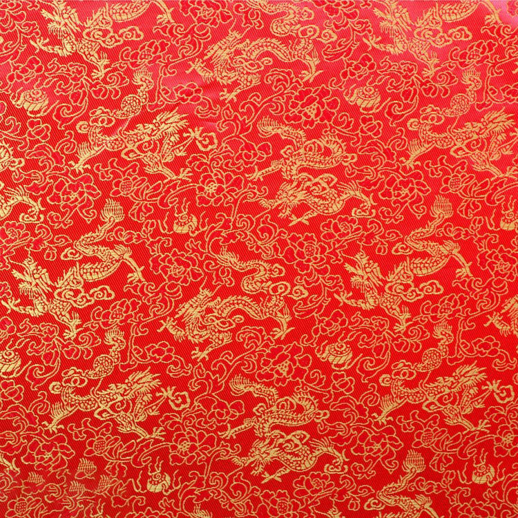 Multicolor Chinese Dragon Pattern Jacquard