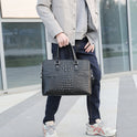 Men's New Crocodile Pattern Business Computer Bag Shoulder Briefcase