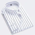 Men's Long-sleeved Slim Casual Striped Shirt