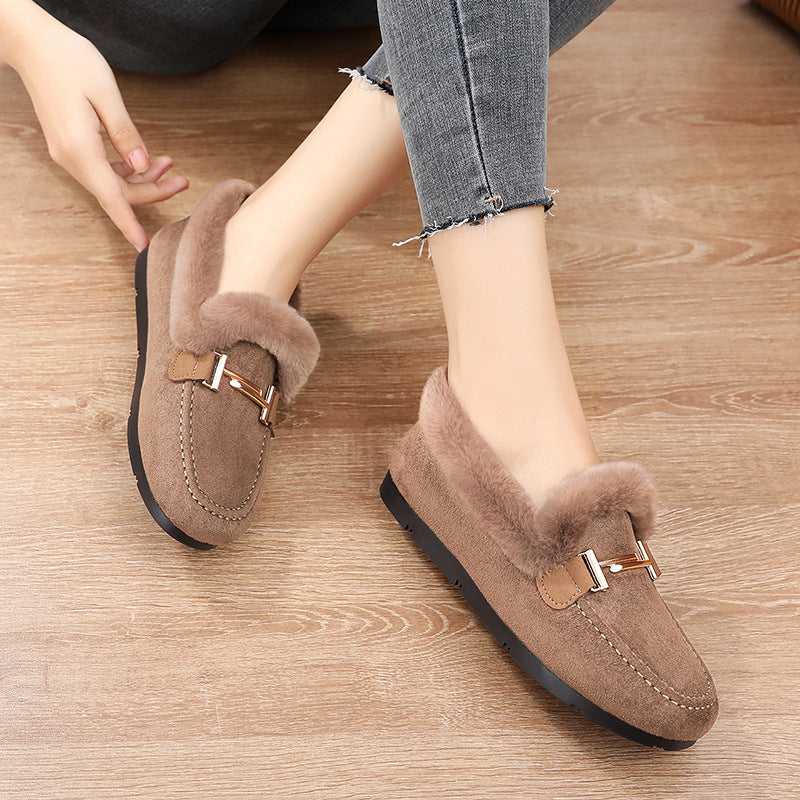 Fleece-lined Lamb Wool Casual Shoes